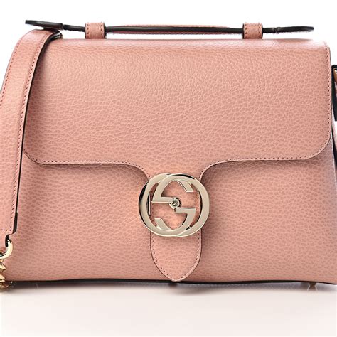 gucci pink dollar calfskin interlocking bag